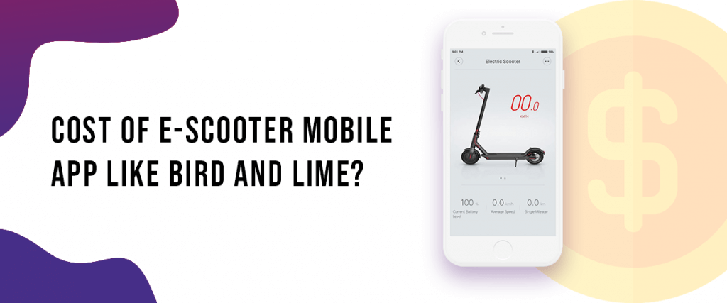 cost of e-scooter mobile app like bird and lime